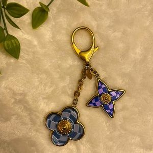 LOUIS VUITTON LV Rare Mosaic Bijoux Bag Charm Keychain Enamel and Brass